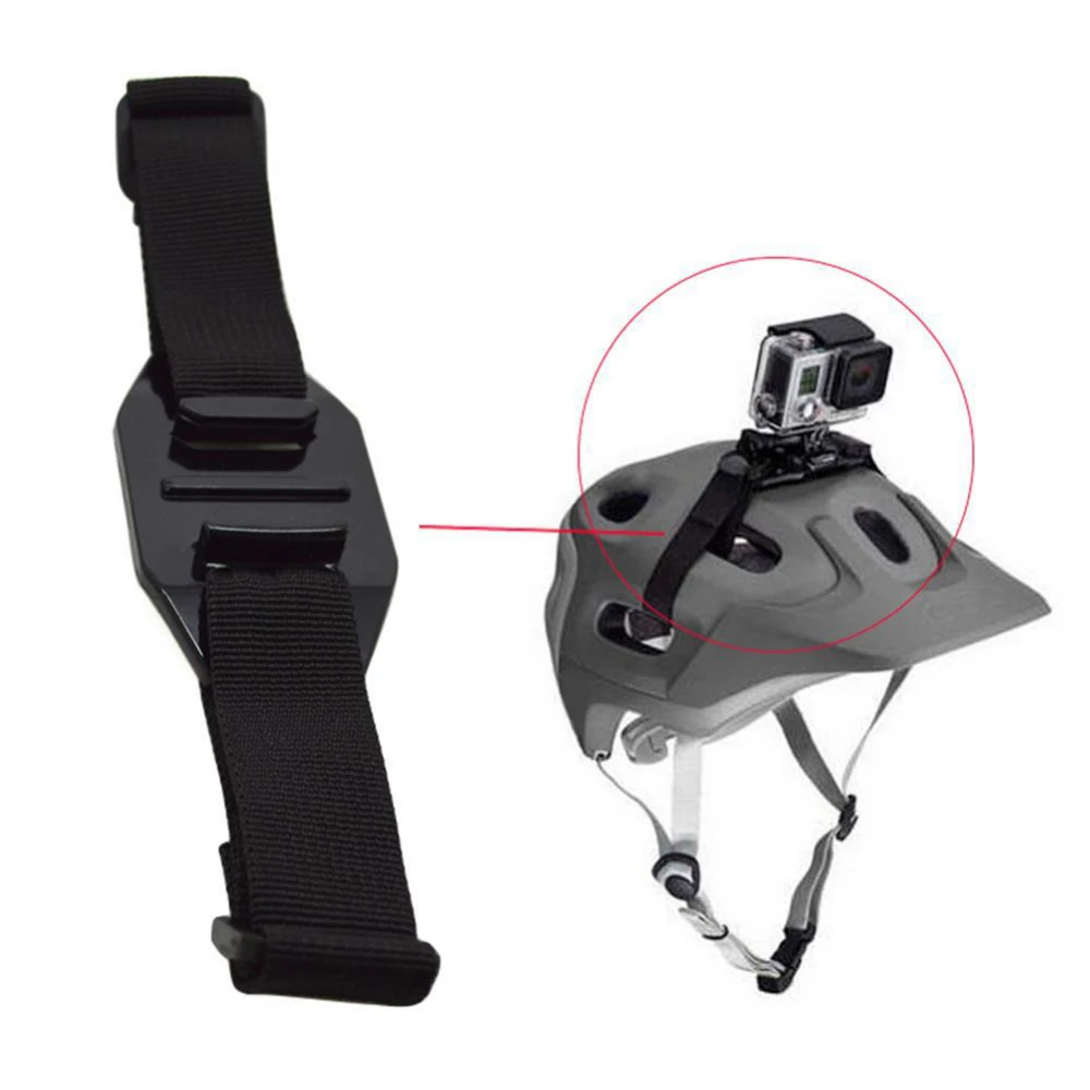 Helmet Strap Mount Bicycle Holder For GoPro Hero 13 12 11 10 9 8 SJCAM SJ4000 AKASO Insta360 DJI Osmo Action Camera Accessories