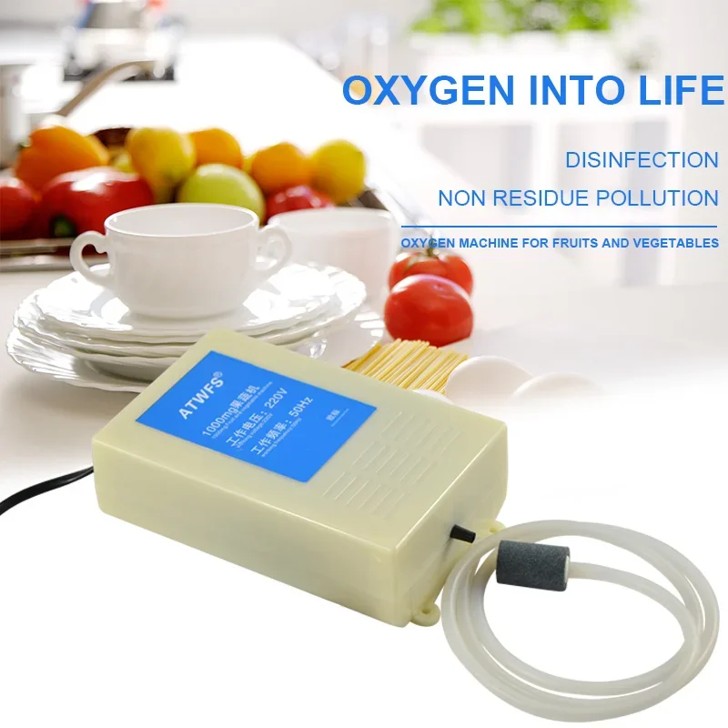 Description Picture 2 of item1000mg Portable Ozone Generator 220v Air Purifier Water Ozonizer Aquarium Ozonator EU plug