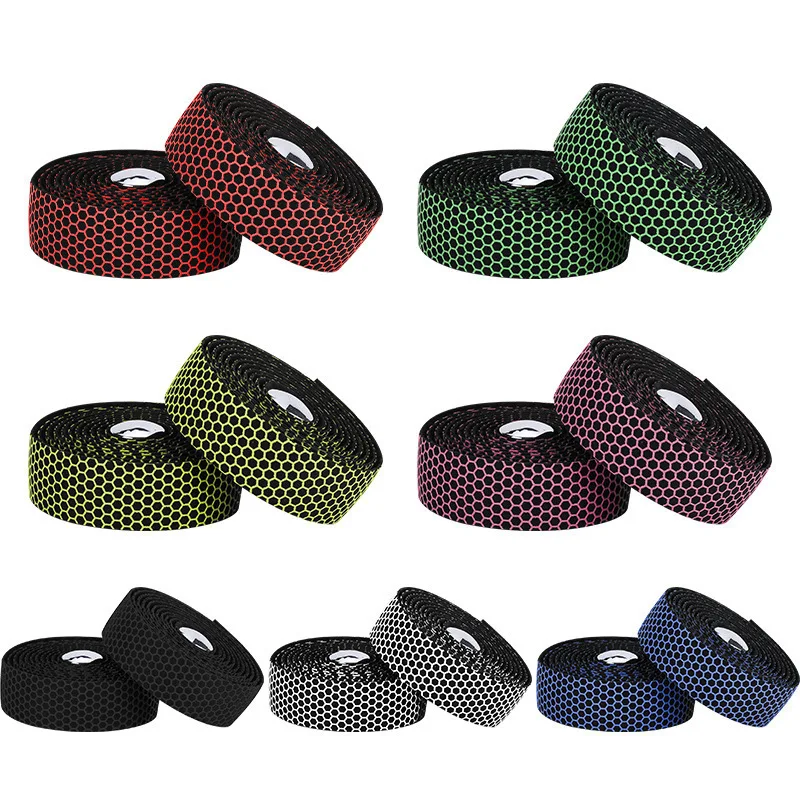 Bike Handlebar Tape Silica Gel Road Bicycle Handle Bar Straps Breathable Anti-slip Cycling Racing Fixed Gear Belt bike handlebar tape bicycle handlebar bicycle handlebar strap bike accessory bike silicone strap bicycle strap bicycle fixing band