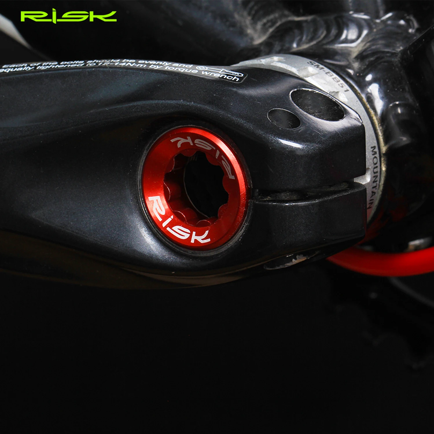 Bike Crank Cover Aluminium Bicycle Bottom Bracket Bolts MTB Chainwheel BB Cranks Arm Cover for Deore/XT Crankset
