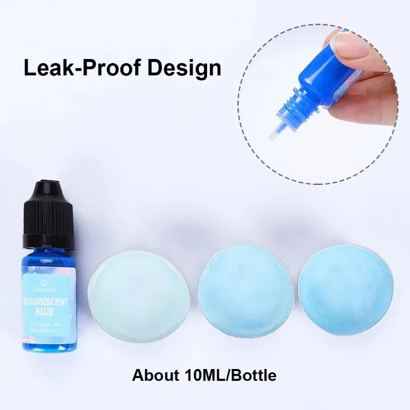 24색 UV 레진 색소 세트, 10ml 에폭시 액상 착색제, DIY 공예용 고투명 염료, 보석 제작용 착색 용품