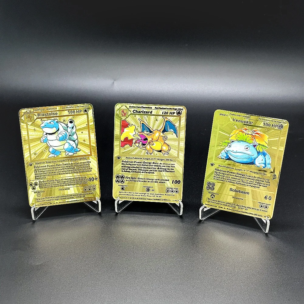 Handcrafted Classic Anime Game Card - Charizard & Venusaur Edition Gift Toy