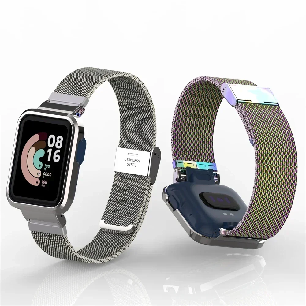 Stainless Steel Metal Watch Strap with Protector Case Cover Bracelet