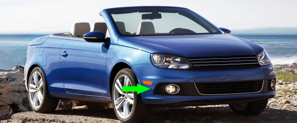 Led Fog Lights wtih Lens for Volkswagen Eos 1F7,1F8 2011 2012 2013 2014 2015 Angel Eye Front Bumper DRL Daylight Head Lamp 30W detail image 1
