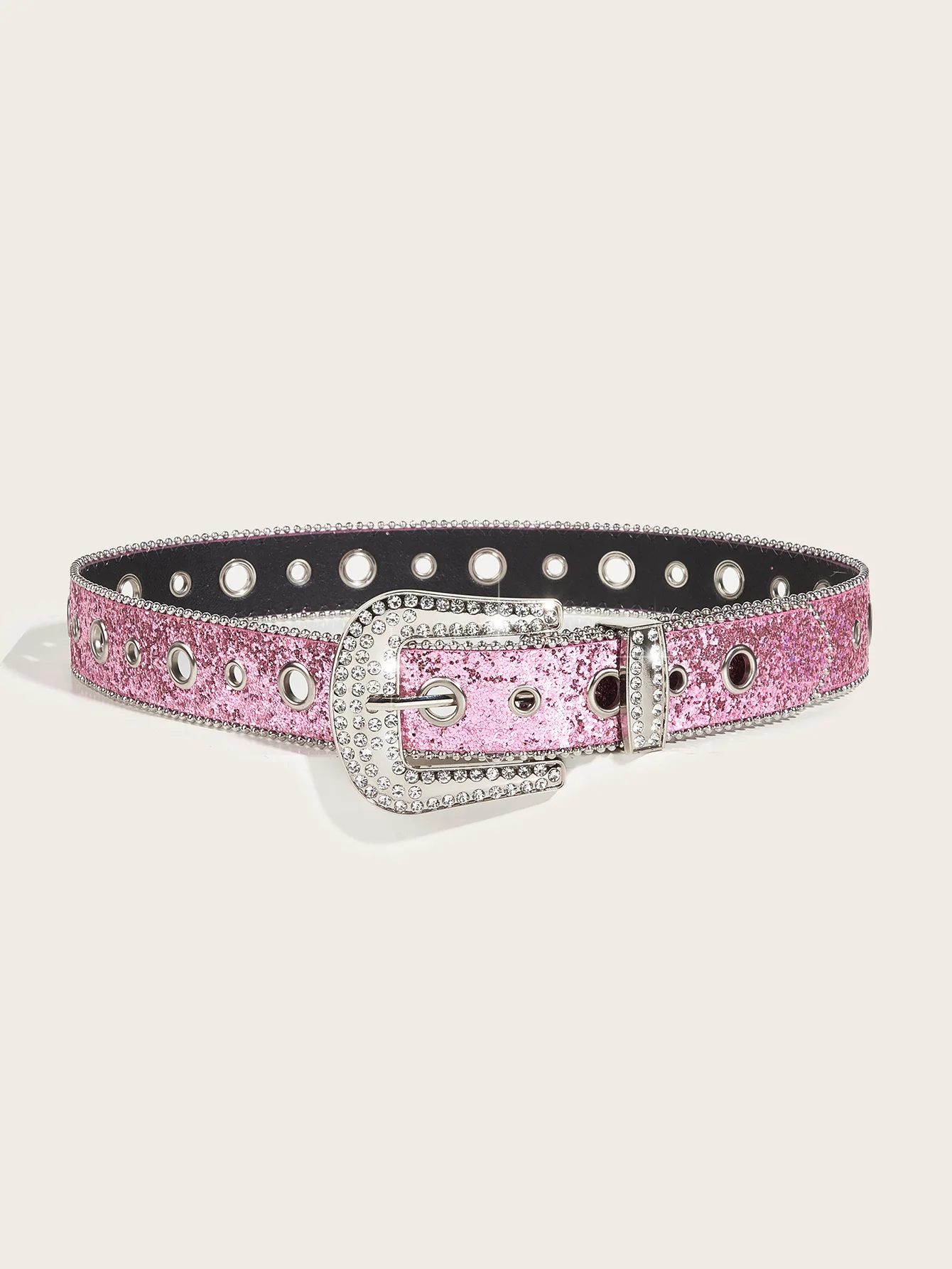 Rhinestone Western Cowgirl Belt - Y2K Sparkling PU Leather Accessory for Women