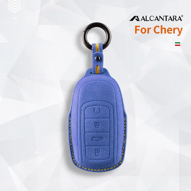 

For Chery Tiggo 8 9 Pro Tiggo 8plus Arrizo New 5 Plus 7pro Alcantara Remote Car Key Case Holder Shell Keychain for Tiggo 8 Pro