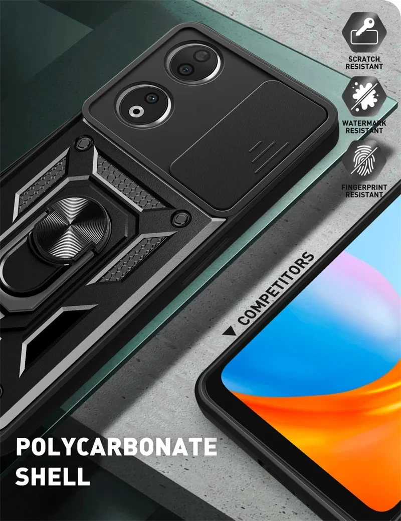 حافظة حلقة حامل دروع مغناطيسية للصدمات ، غطاء حماية للعدسة ، مناسب Honor