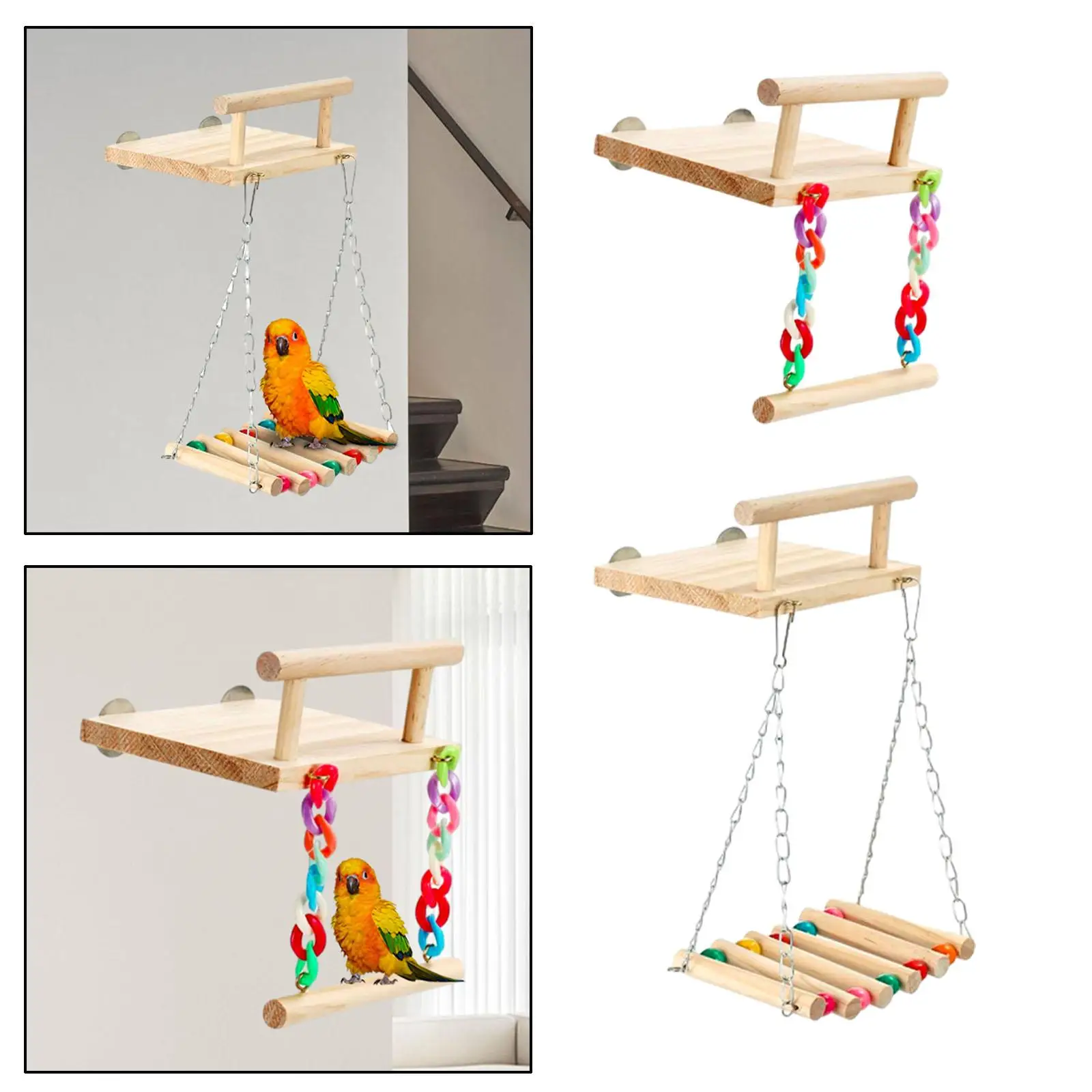 Wooden Parrot Perch Toy Platform Parrot Playstand Play and Rest Practical for Budgie Cockatoos Cockatiel Hummingbird Macaw