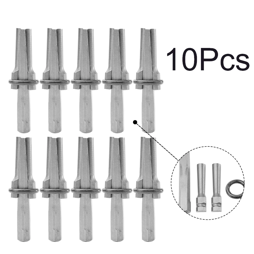 

10pcs 5/8 Inch Plug Wedges And Feather Shims Rock Stone Splitter Hand Tool 16mm 14mm Suitable For Splitting Hard Stone