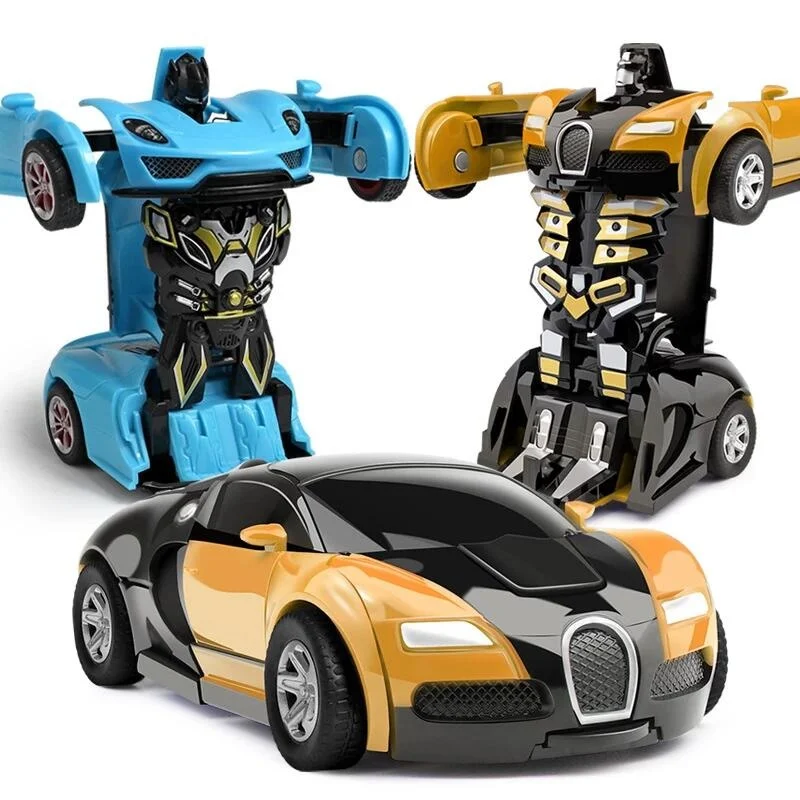 Mini Car One-click Toy Automatic Deformation Deformation Robot Model Toy Boy Children Plastic Fun Funny Toys Children Gifts new one key deformation car toys automatic transform robot plastic model car funny diecasts toy boys amazing gifts kid toy