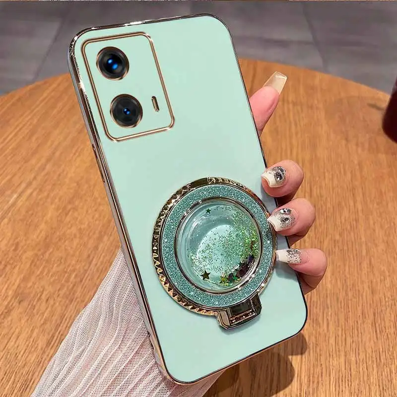 360° Circular Support Plating Phone Case with Radiant Design Elements