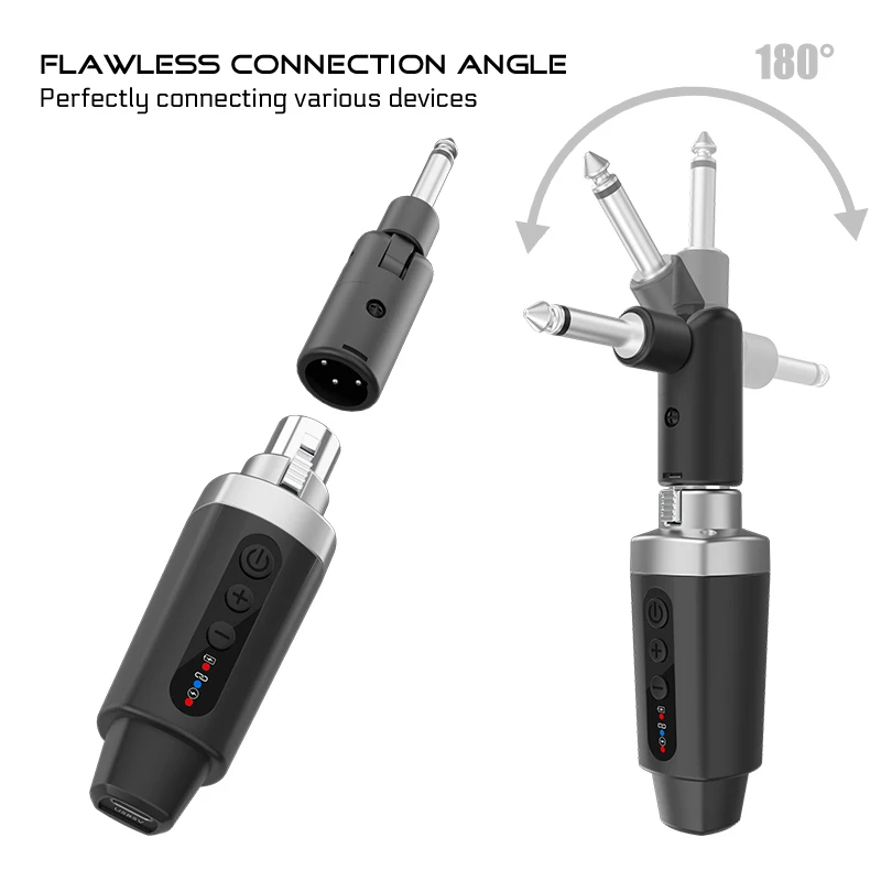 UHF Wireless Audio Transmitter & Receiver-6.35mm Jack Anti-Interference Long-Range Penetration Stable Transmission