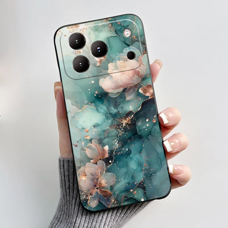 Charming Milk Tea Rabbit Phone Case - Black Anti-Scratch Soft Cover