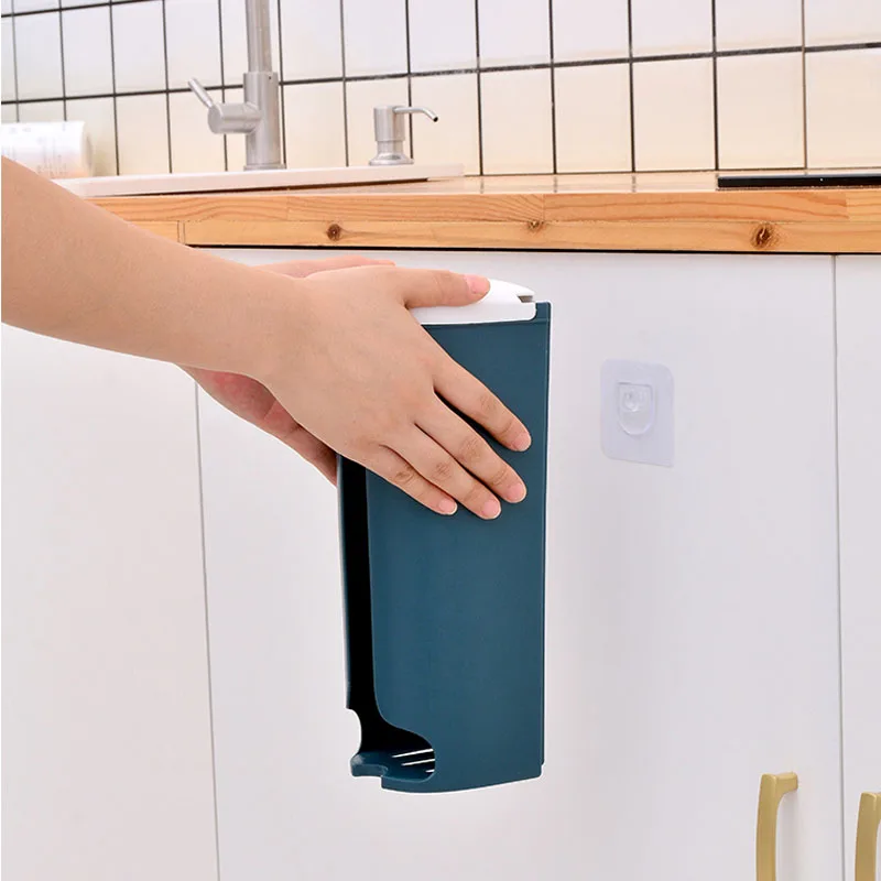 Garbage Bag Storage Box Home Kitchen Bathroom Wall Hanging Plastic Storing  Rack Removable Container Household Storage