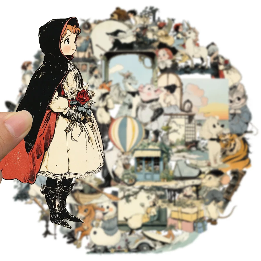 50PCS Fun Comics Retro Character Graffiti Stickers DIY Luggage Skateboarding Motorcycle Notebook Waterproof Stickers