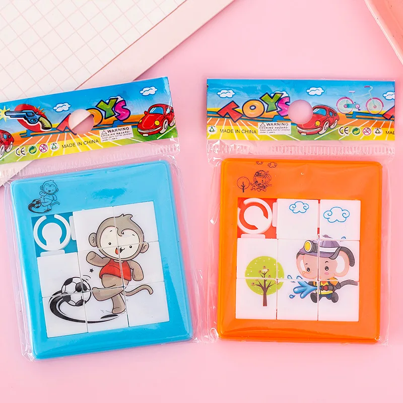 10Pcs Cartoon Animal Patterns Moving Puzzle Toys for Kids Birthday Party Favors Baby Shower Gifts Pinata Filler Stuffed Reward