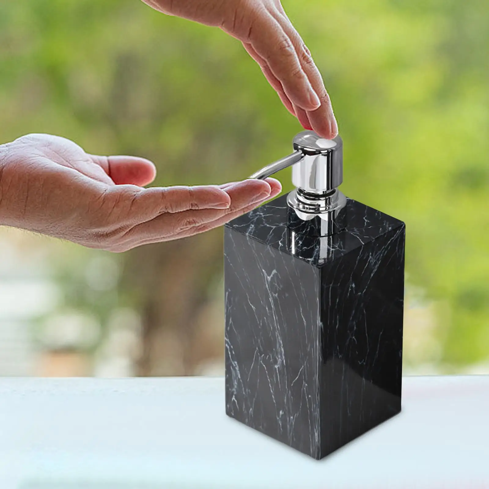 Marble Texture Soap Dispenser Stylish Shower Dispenser Lotion Container Decorative Bottle for Bathroom Laundry Room Kitchen Home