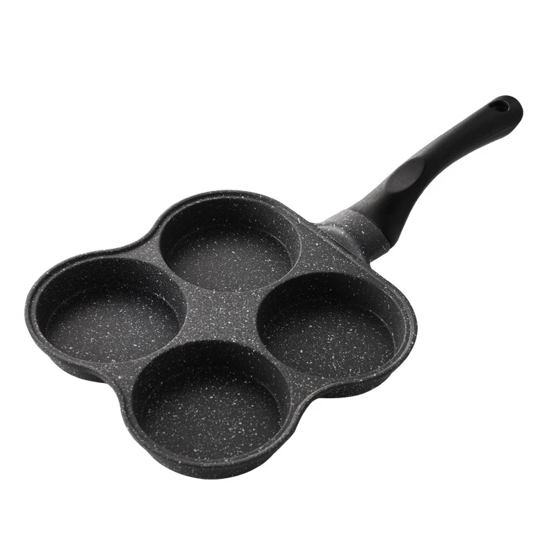 

4 Hole Frying Pot Thickened Omelet Pan Non-Stick Egg Pancake Steak Pan Cooking Egg Ham Pans Breakfast Maker