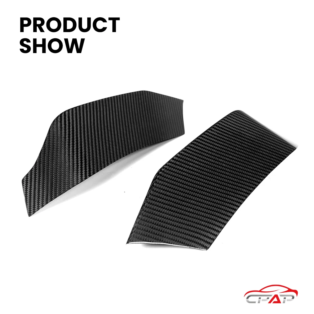 BMW M3 F80 M4 F82 F83 MP 스타일 2014-2020용 리얼 드라이 카본 파이버 자동차 프론트 어퍼 스플리터 트림 2개/세트