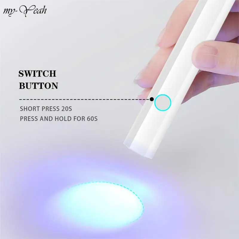 휴대용 미니 네일 램프, 모든 젤 광택제, 빠른 건조, USB 네일 드라이어 기계, UV LED 네일 램프, 미니 손전등 펜
