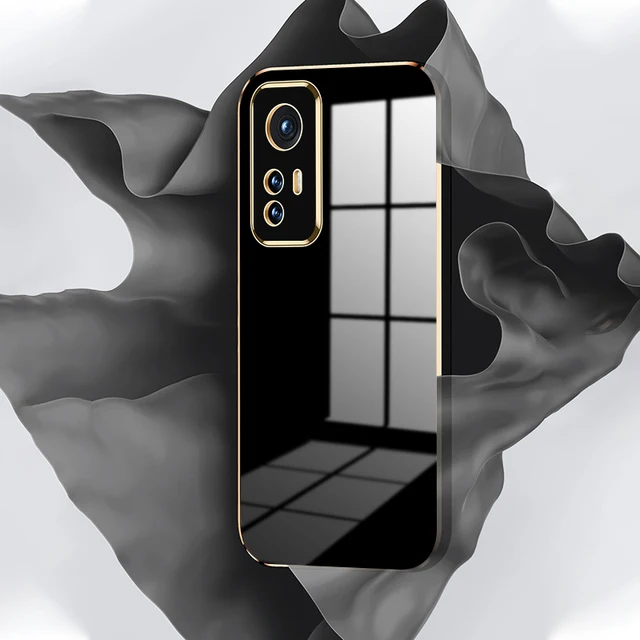 Funda de marco dorado cuadrado chapado de lujo para Xiaomi MI 12T 11T 10T Pro 12 11 Lite 5G NE 10S 9 8 Pro, protecciones de silicona suave - Image 5