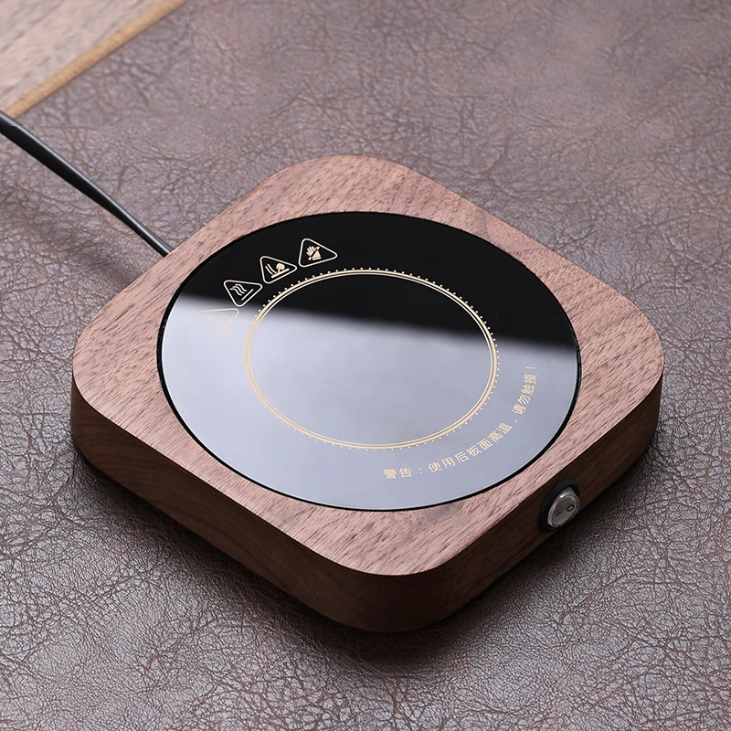 220V Cup Heater Mug Warmer 55&deg;C Electric Hot Plate Cup Heaters Warmer Coaster Coffee Milk Tea Heating Pad 19W For Friends Gift