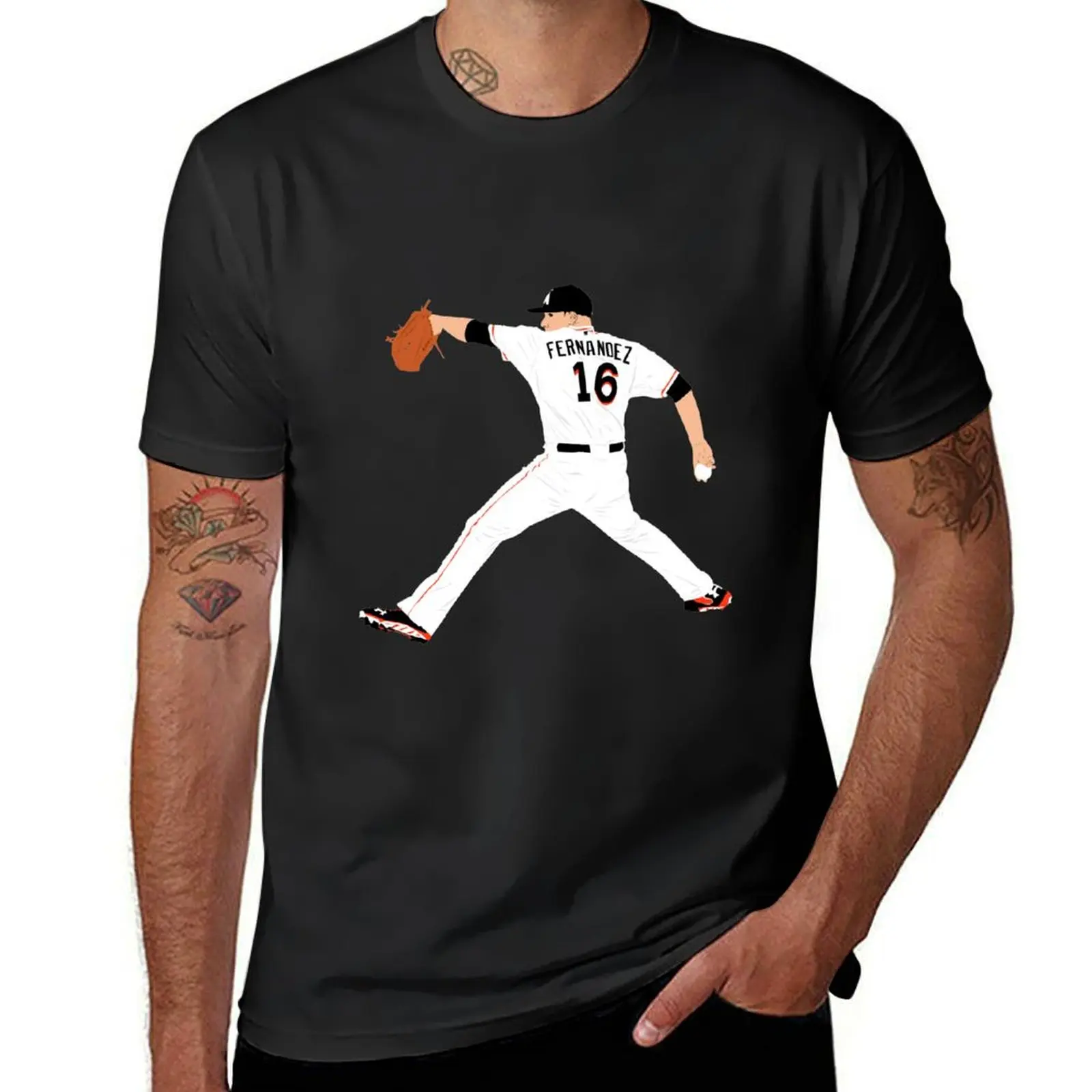 

José Fernández T-Shirt quick drying animal prinfor boys T-shirts for men cotton