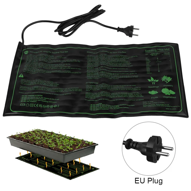 50X25 Cm -Es Növényi Vetőmag Csírázás Terjedése Klón Indító Pad Üvegházhatású Palánta Fűtő Szőnyeg 220V Eu Dugó Vízálló