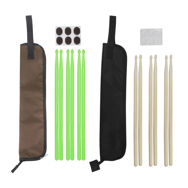 

3 Pair Nonslip Drumstick Set 5A Maple/Nylon Drumsticks for Beginner, Student