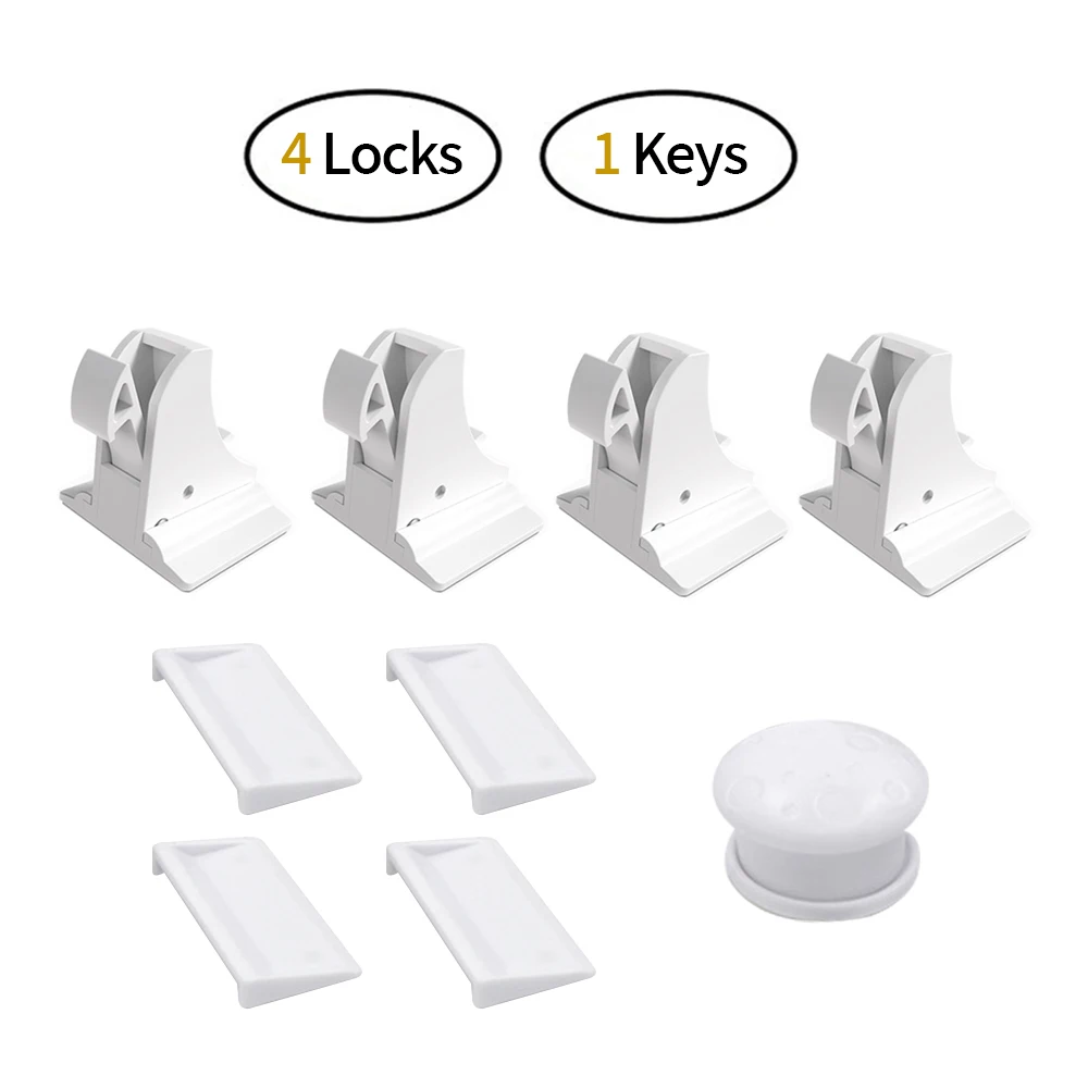 Kids Security Magnetic Child Lock Cabinet Drawer Door Lock Children  Protection Lock Invisible No Drilling No Screws Baby Lock