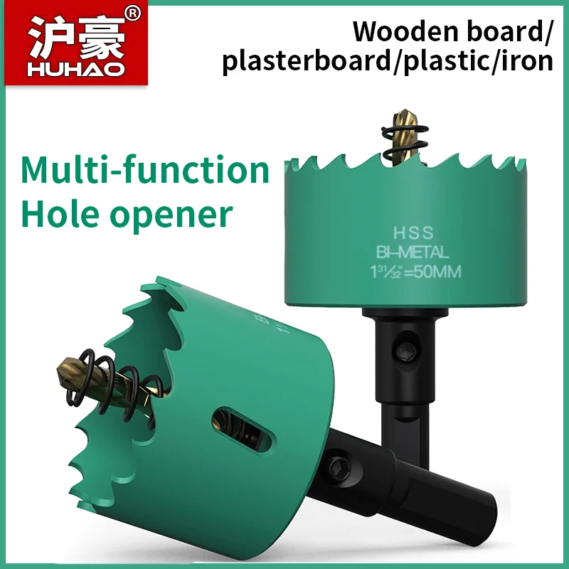 

HUHAO M42 Hss Hole Saw Drill Bit Shank 10mm Saw Cup Driller Stainless Steel Alloy Metal Drilling 16 to 200mm Woodworking Tools