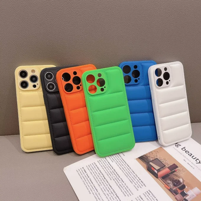 

TTL-F9 Frosted down jacket Apple 14 phone case 13 black full cover anti drop 12 silicone 11 women's XS MAX anti drop