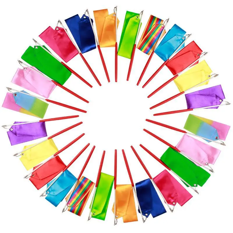Gymnastics Ribbon 2/4/6 Meters Gymnastics Colorful Ribbons for Ballet Dancing Twirling Training