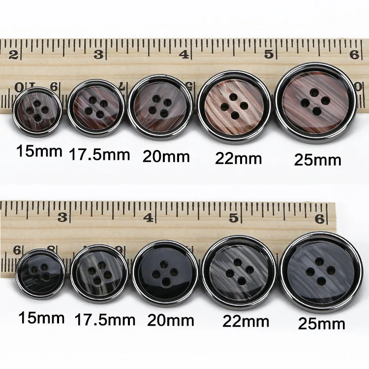 20Pcs 15-25mm High end resin black brown pearl buttons men/women's woolen coats windbreakers suit sewing decorative buttons B119 4