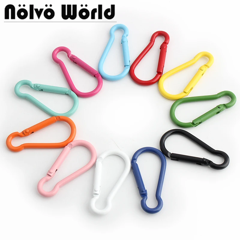 Wholesale Multi-color 46mm Mountaineering Buckle Spring Key Chain Pendant Hook Open Ring Handbag Accessories Bag |
