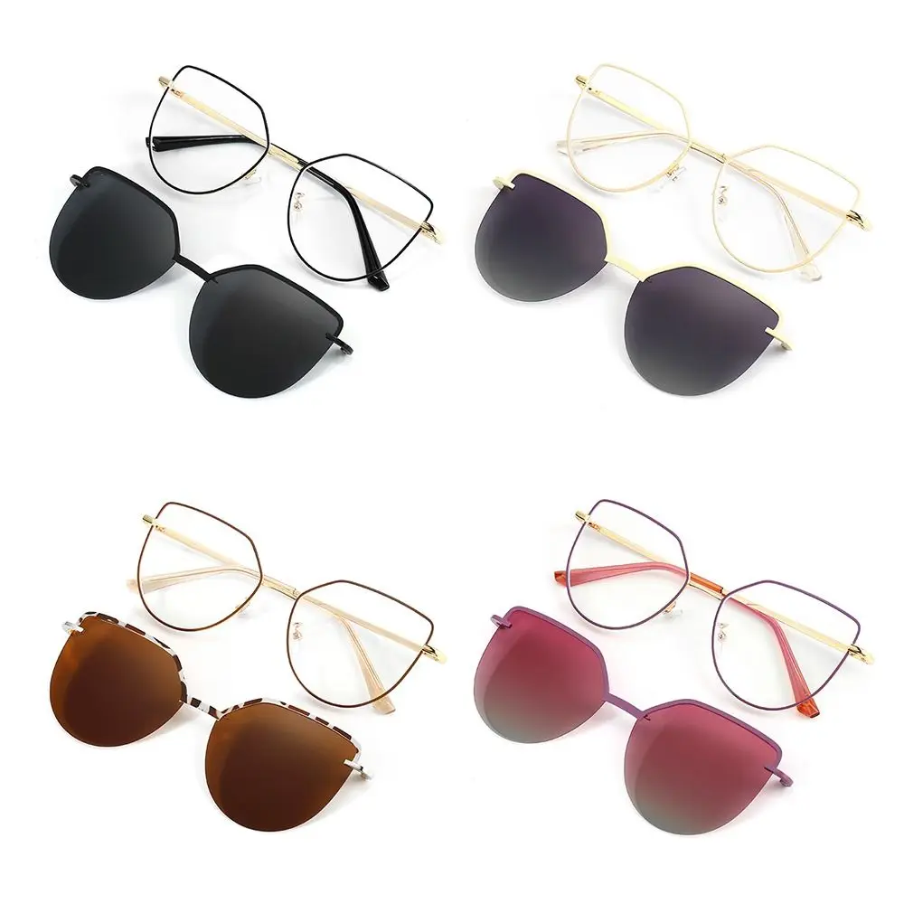 

Солнцезащитные очки на магнитной застежке, поляризованные солнцезащитные очки на застежке с защитой от синего света с 1 линзой для солнцезащитных очков «кошачий глаз» 3 в 1