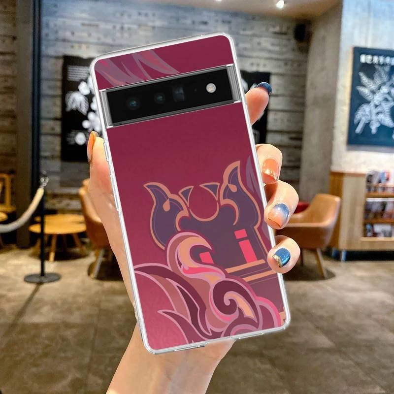 Genshin Impact Logo Soft Silicone Shockproof Clear Phone Case