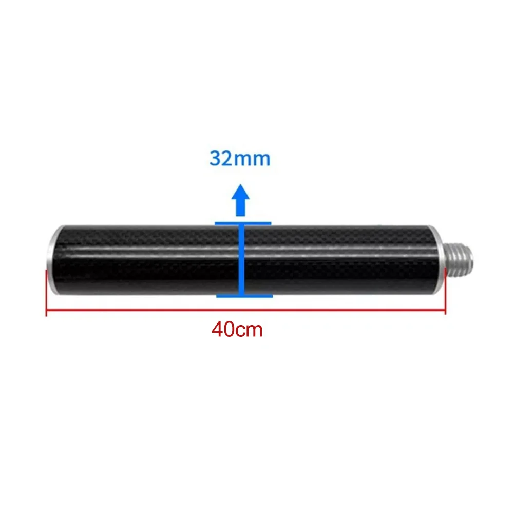 Carbon Fiber Extension Pole 32mm Diameter with 5/8 11 Thread for GPS Surveying Rod Compatibility Length Options 10cm to 50cm