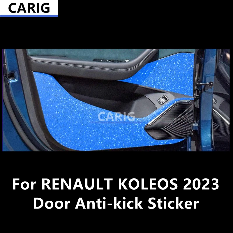 

For RENAULT KOLEOS 2023 Door Anti-kick Sticker Modified Carbon Fiber Pattern Interior Film Accessories Modification