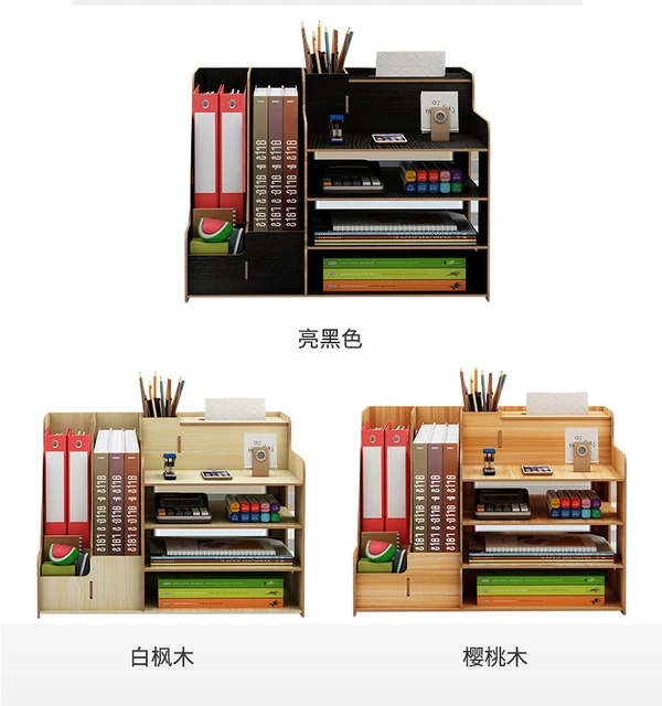 Ensemble de rangement de bureau en ABS, boîte de rangement de fichiers de  bureau, plateaux à documents, ensemble d'organisation de bureau - AliExpress