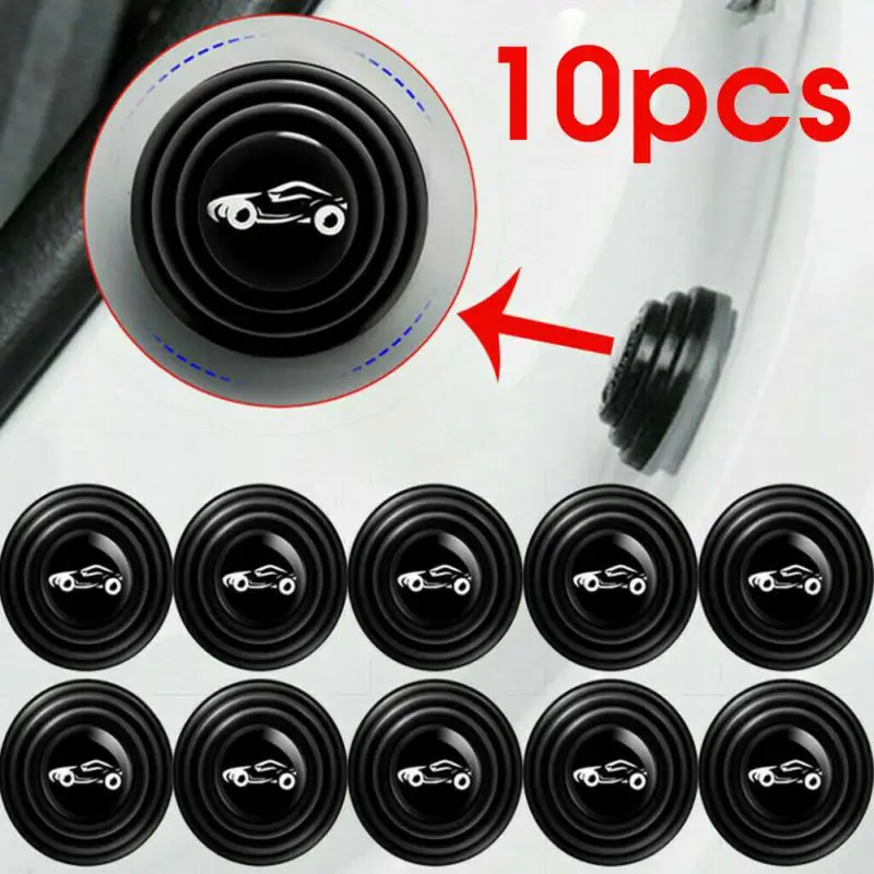 10PCS Car Door Anti-Collision Gasket Shock Absorber Sticker For Auto Hood Trunk Anti-Noise Pad Anti-shock Thickening Buffer Mat