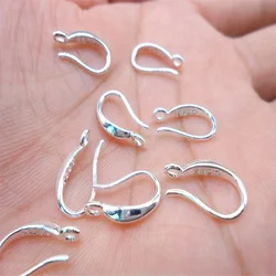 Elegant Silver - Plated Engraved Ear Hooks - 50PCS (Silver)