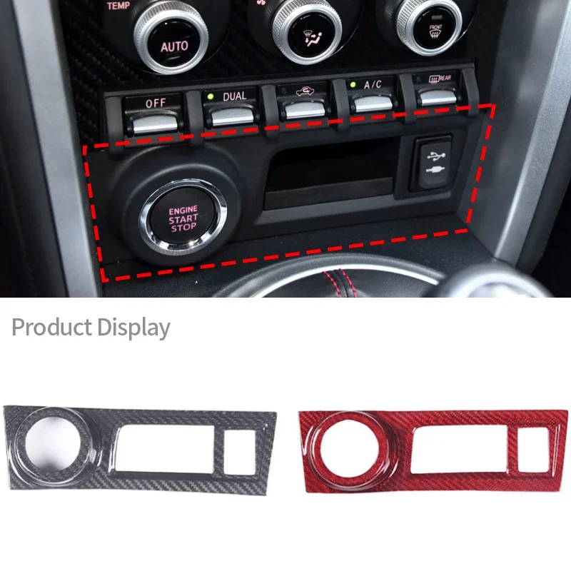 

Для Toyota 86 GT86 Subaru BRZ ZC6 2012-2021, автомобильная наклейка с одной кнопкой для старта, аксессуары из настоящего углеродного волокна