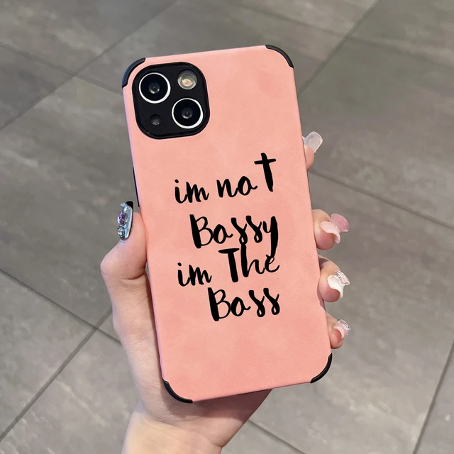 세련됨과 보호성을 겸비한 'I'm The Boss' 럭셔리 스웨이드 폰 케이스
