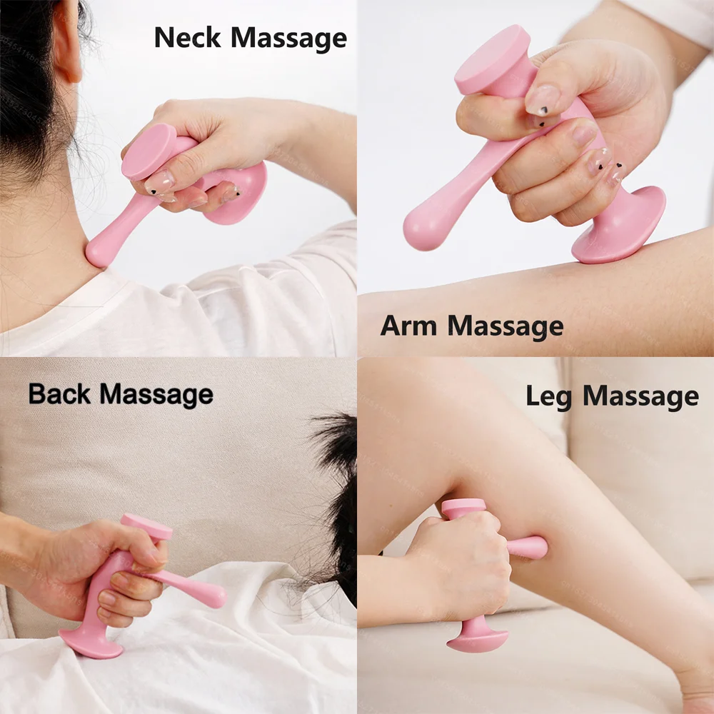 T-Shaped Manual Massager Thumb Finger Pressure Muscle Relax Stick for Body Deep Tissue Trigger Point Massage Fatigue Pain Relief