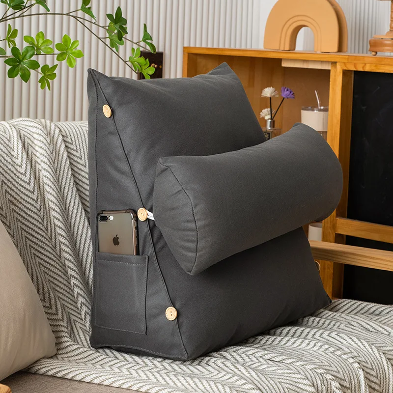Triangle Reading Pillow Backrest Pain Relief Sofa Bed Chair Waist Cushions Back  Cushion Lumbar Support Pillows - AliExpress