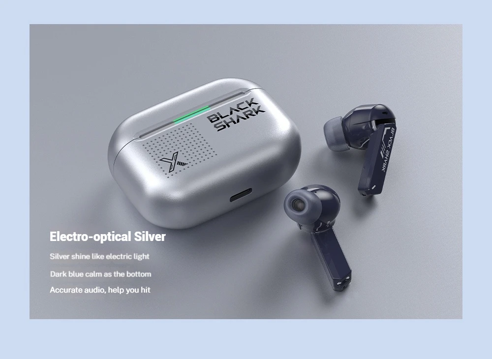 Black Shark JoyBuds Plus Esports Version TWS Bluetooth Earphones In-Ear ENC Noise Cancellation Low Latency Custom Gaming EarBuds