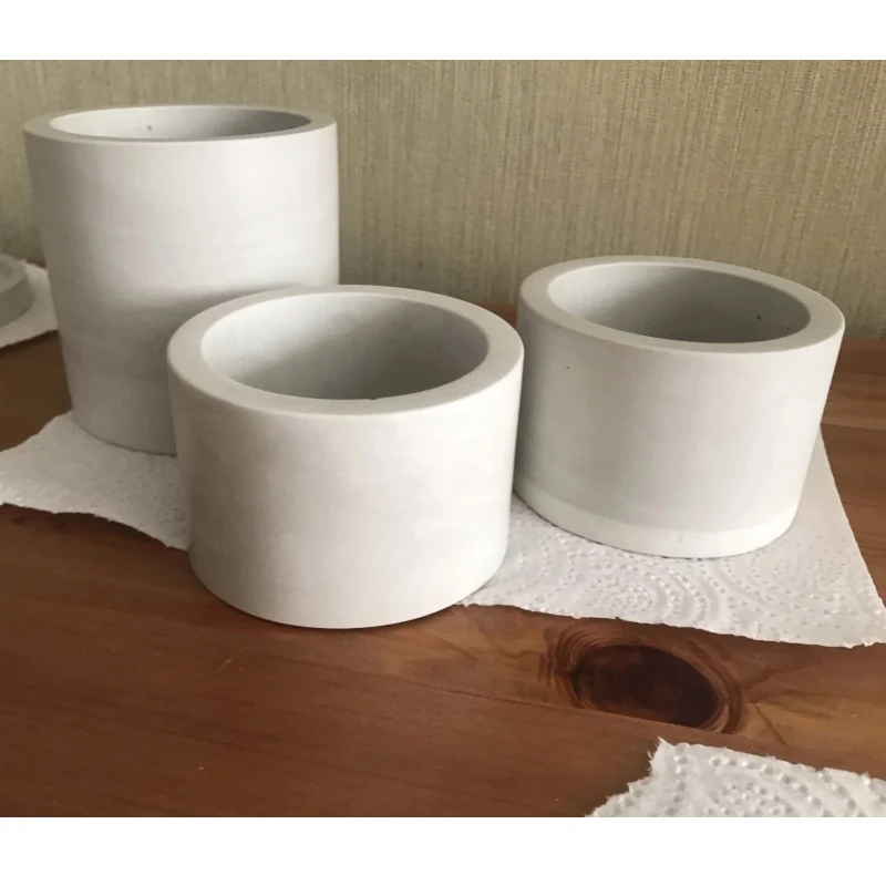 라운드 캔들 거치대 컵 실리콘 몰드, DIY 화분 클레이, 에폭시 송진 몰드, 시멘트 콘크리트 베셀 화분 몰드, 3 가지 크기
