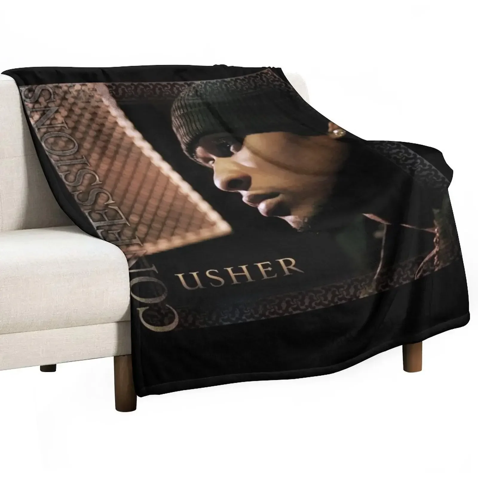 

Confessions Usher Throw Blanket Soft Plush Plaid Beach Blankets