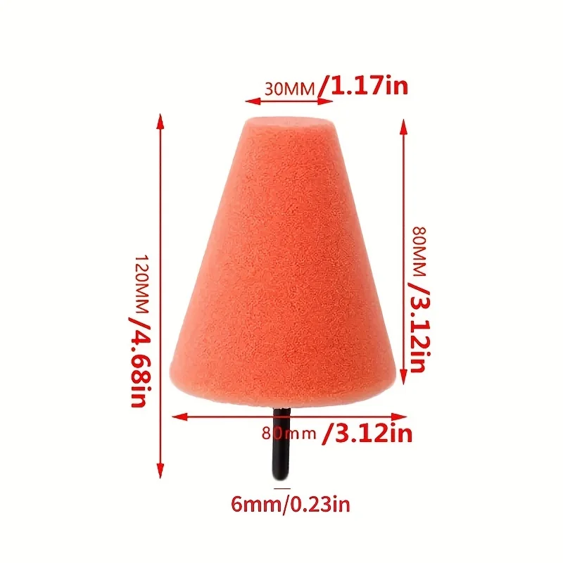 Car Polishing Pad Sponge Polishing Cone Ball Wheel Car Beauty Waxing Buffer Sealing Glaze